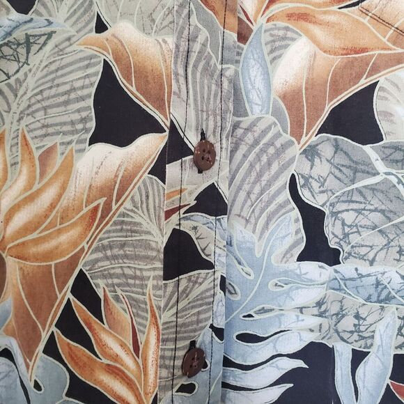 Cooke Street Shirt Honolulu Reverse Print Leaves Hawaiian Button Down Mens L - Picture 9 of 15